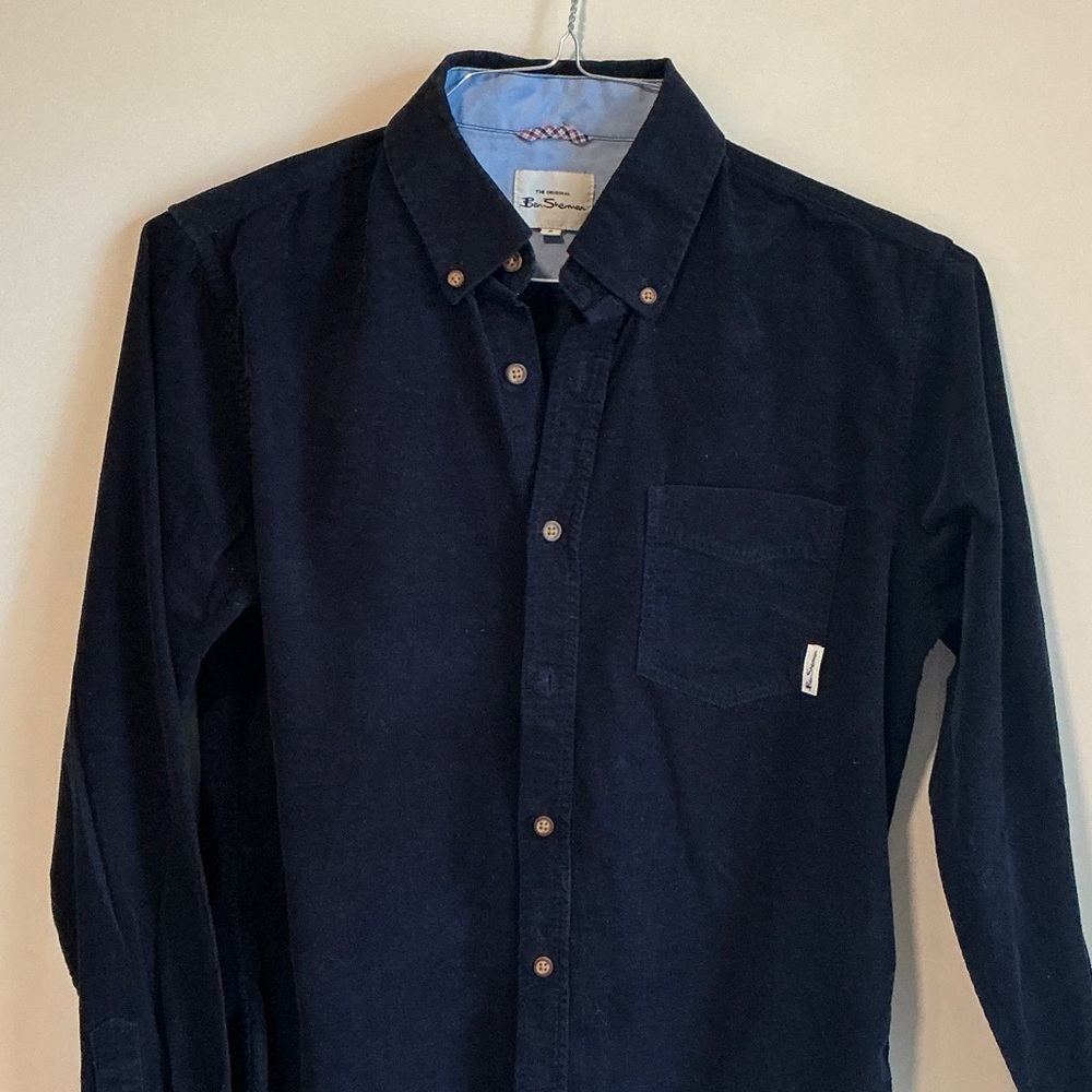 Ben Sherman Dark Blue Casual Button-Down Shirt